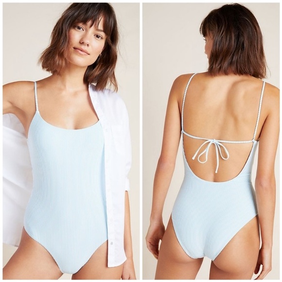Onia Other - Onia Gabriella One-Piece Swimsuit in Seersucker